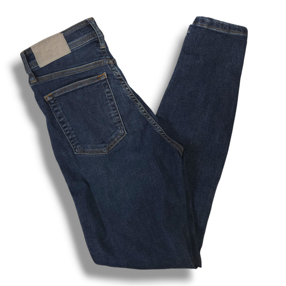 NWOT Everlane Way-High Clean Front Organic Cotton Skinny Jeans Sz. 26x28 Indigo - Picture 2 of 14